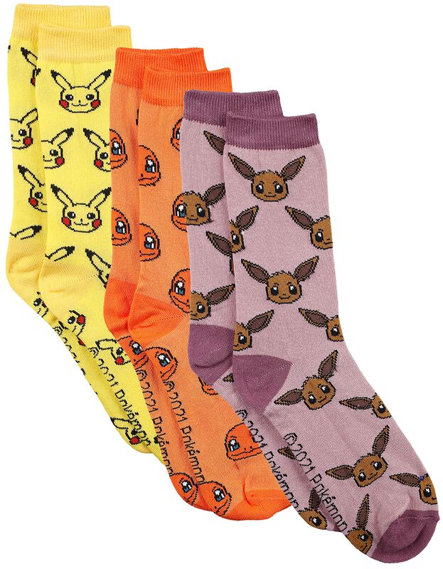 Pikachu Charmander Eevee sokken