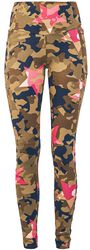 Leggings with All-Over Camouflage Star Print, Rock Rebel by EMP, Stoffen broeken