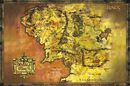Middle Earth Map, The Lord Of The Rings, Poster