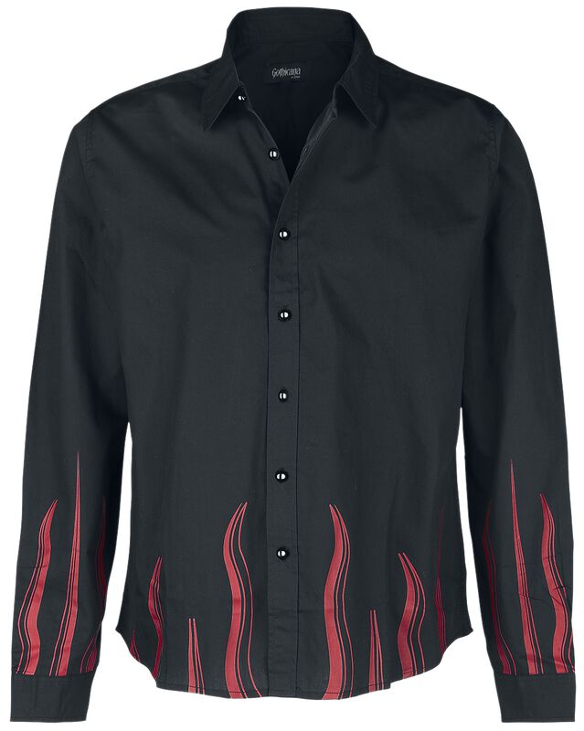 Longsleeve shirt met vlammenprint