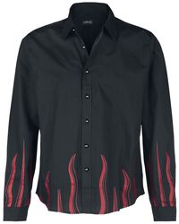 Longsleeve shirt met vlammenprint, Gothicana by EMP, Longsleeve