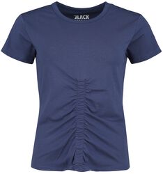 Blauw T-shirt met plooitjes, Black Premium by EMP, T-shirt