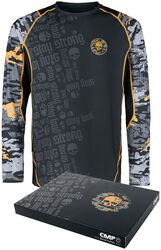 Long-Sleeve Sports Top with Camouflage Sleeves